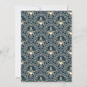 Mandala Art Deco Scallops, stjärnor Inbjudningar