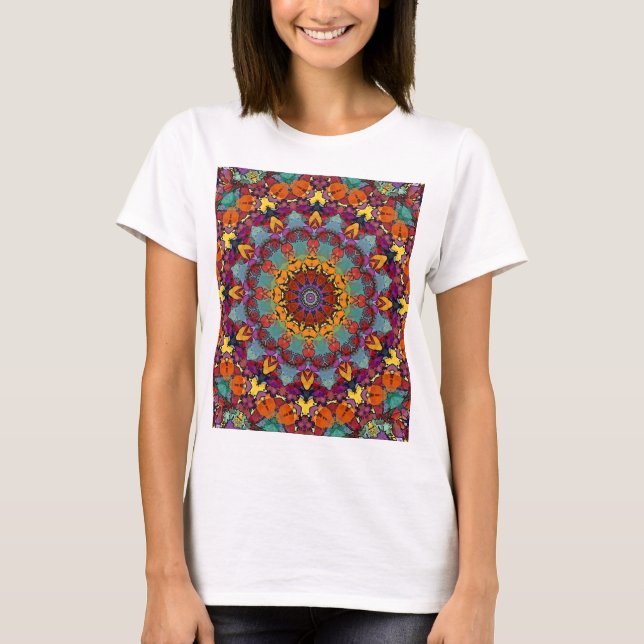 Mandala Art Multicolored Design T-Shirt (Framsida)