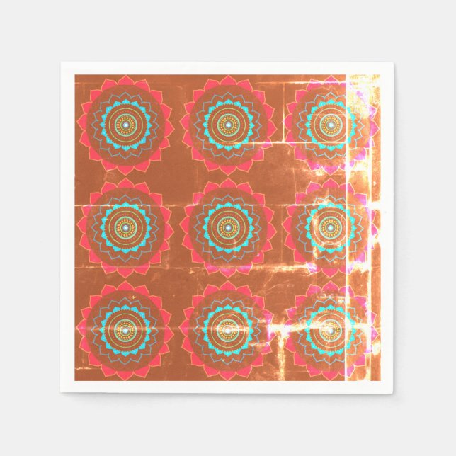 Mandala Art Papper Napkins Pappersservett (Framsidan)
