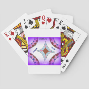 Mandala Art Skriv ut "Gratitude Peace Kärlek Unite Kortlek