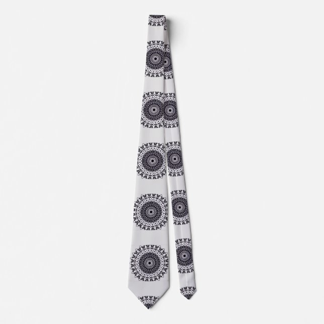 mandala art svart och vitt slips (Framsida)