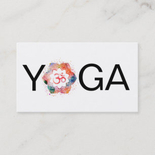 *~* Mandala Aum OM Lotus YogaTeacher Instructor Visitkort