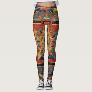 Mandala av Amitayus. det 19th tibetana århundradet Leggings
