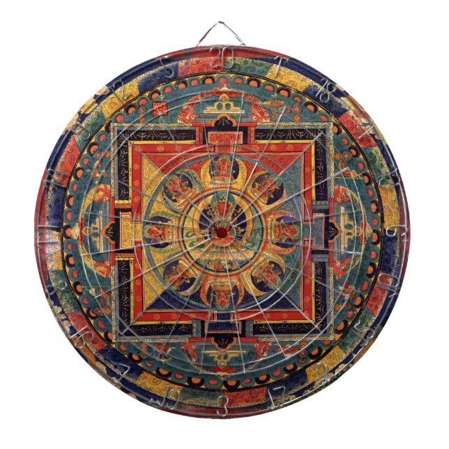 Mandala av Amitayus. det 19th tibetana århundradet Piltavla (Framsidan)