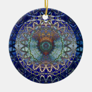 Mandala av den Noedic webbenprydnaden Julgransprydnad Keramik