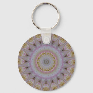 Mandala av gula rosor nyckelring