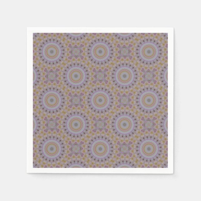 Mandala av gula rosor pappersservett (Framsidan)