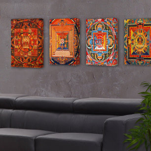 Mandala av Vajradhatu Thangka Canvastryck