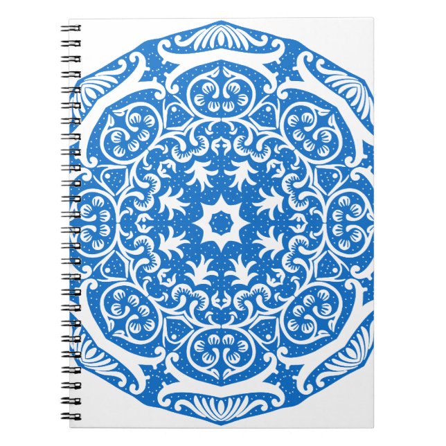 mandala-azul-esc.png anteckningsbok med spiral (Framsidan)