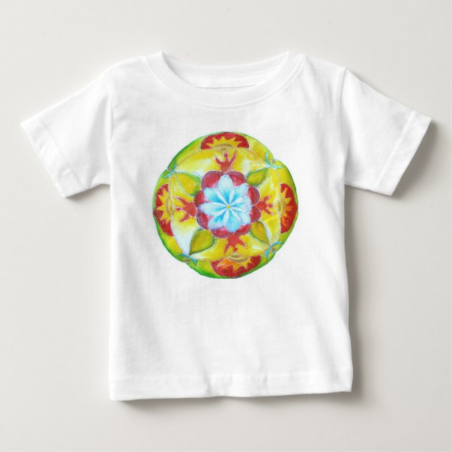 Mandala Baby Bodysuit Tee (Framsida)