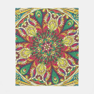 Mandala Bandana: Vintage Sömlös design. Fleecefilt