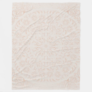 Mandala Baroque Flower Mönster Design Fleecefilt