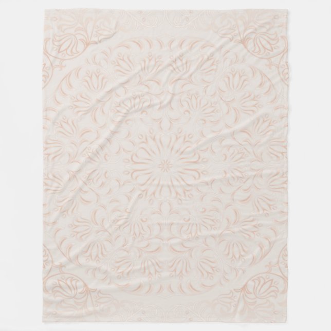 Mandala Baroque Flower Mönster Design  Fleecefilt (Framsidan)