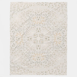 Mandala Baroque Ornament Mönster Design Fleecefilt