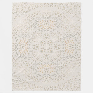 Mandala Baroque Ornament Mönster Design Fleecefilt