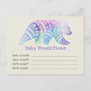 Mandala Bear Baby Shower Predictions and Advice Vykort