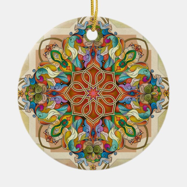 Mandala Birds Ornament (Framsidan)