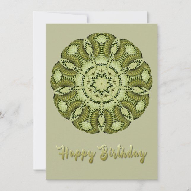 Mandala Birthday-platta kort (Framsida)