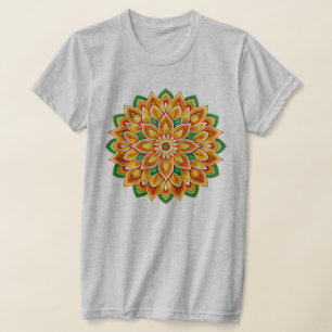 Mandala/blomma design t shirt