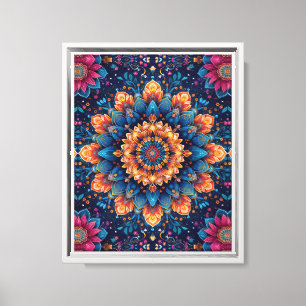 Mandala Blomma Digital Konst Stil-23907 Canvastryck