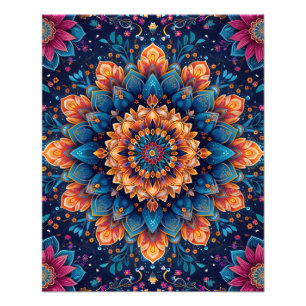 Mandala Blomma Digital Konst Stil-23907 Fototryck