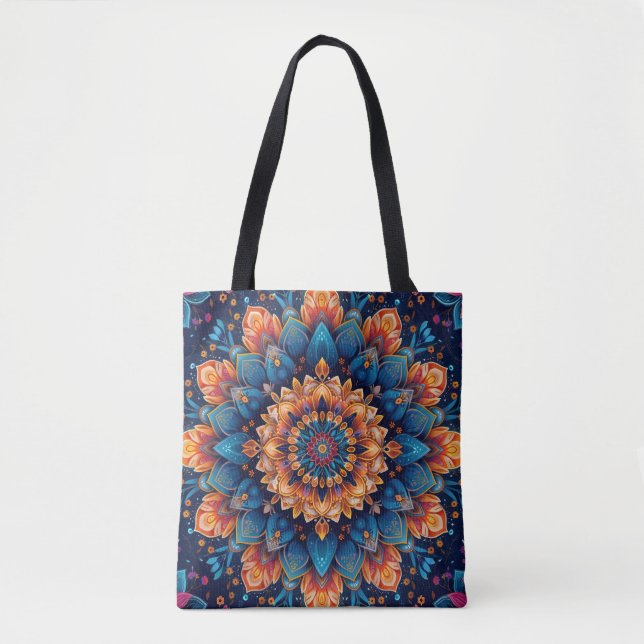 Mandala Blomma Digital Konst Stil-23907 Tygkasse (Framsida)