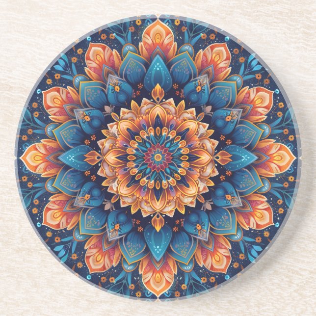 Mandala Blomma Digital konststil-23907. Underlägg (Framsidan)