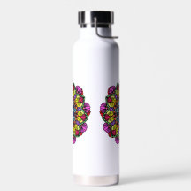 Mandala blommande vattenflaska 