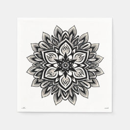 mandala blommönster art pappersservett