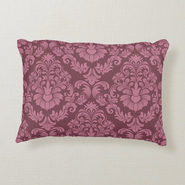 Mandala Blommönster Lila Elegant Prydnadskudde (Baksidan)