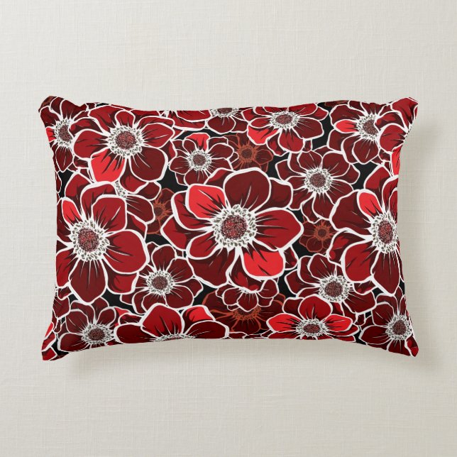 Mandala Blommor 4 Prydnadskudde (Framsidan)
