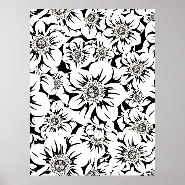Mandala blommor 6 poster (Framsidan)