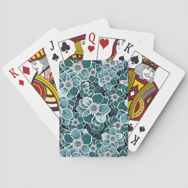 Mandala blommor casinokort (Baksidan)