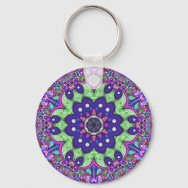 Mandala Blommor Nyckelring