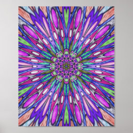 Mandala Blommor Poster