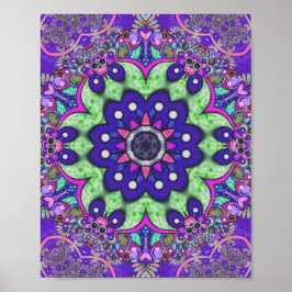 Mandala Blommor Poster
