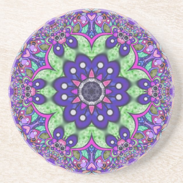 Mandala Blommor Underlägg (Framsidan)