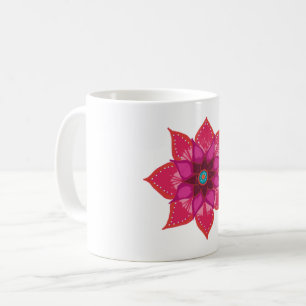 Mandala Blommor White 325 Classic White Mugg