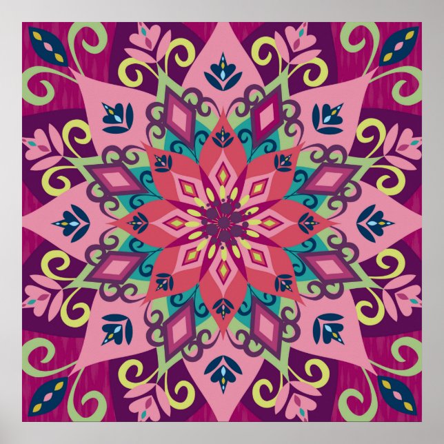 Mandala Bloom Poster (Framsidan)