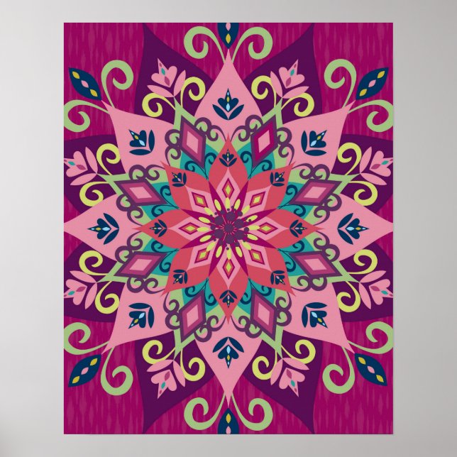 Mandala Bloom Poster (Framsidan)