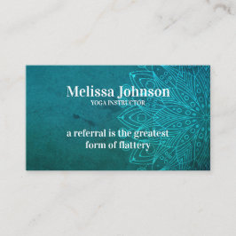 Mandala Blue Yoga Meditation Refer en vän Rabattkort