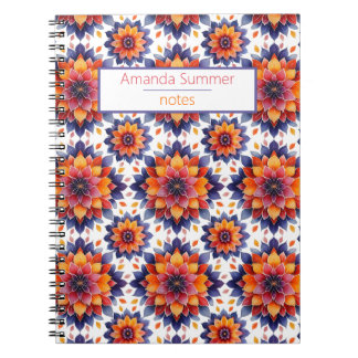 Mandala- Blüten- Muster- boho Anteckningsbok