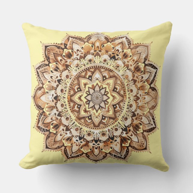 🕉️ Mandala Bohème Chic Kudde (Framsida)