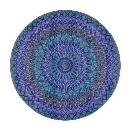 Mandala Boho Blue Teal Lila Peacock Guld Magic