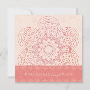Mandala Boho Chic 60:e födelsedagen Inbjudningar