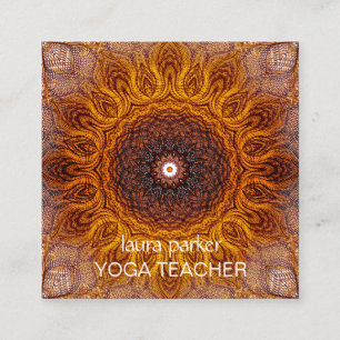 Mandala Boho Yoga Meditation Holistic Squar Fyrkantigt Visitkort