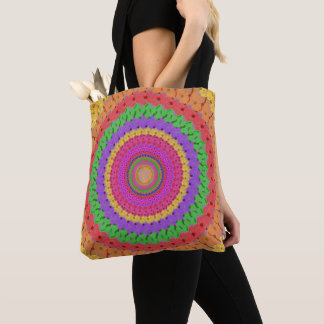 Mandala Boll gult Crochet Stil - Tygkasse