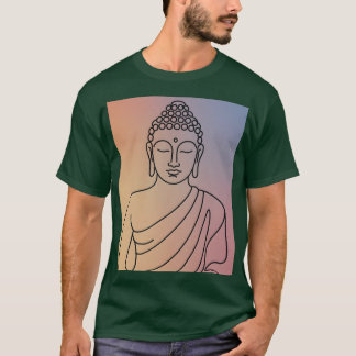 Mandala Buddha T-Shirt: Lugn Linje Konst Zen Ande T Shirt