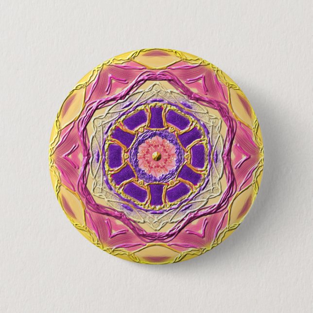 Mandala-Button "King of Healing" Knapp (Framsida)
