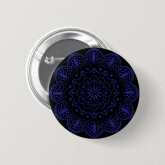 Mandala Button | Svart och Lila Knapp